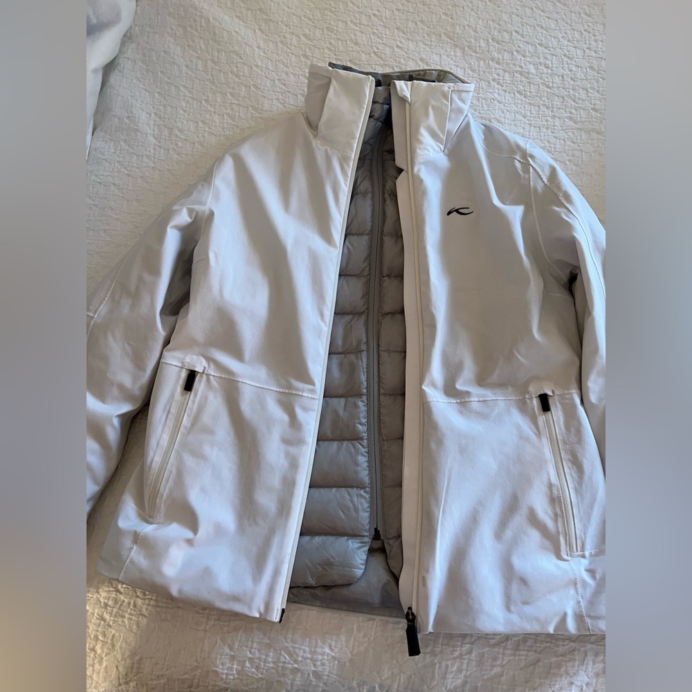 Kjus 40/L white jacket with silver liner